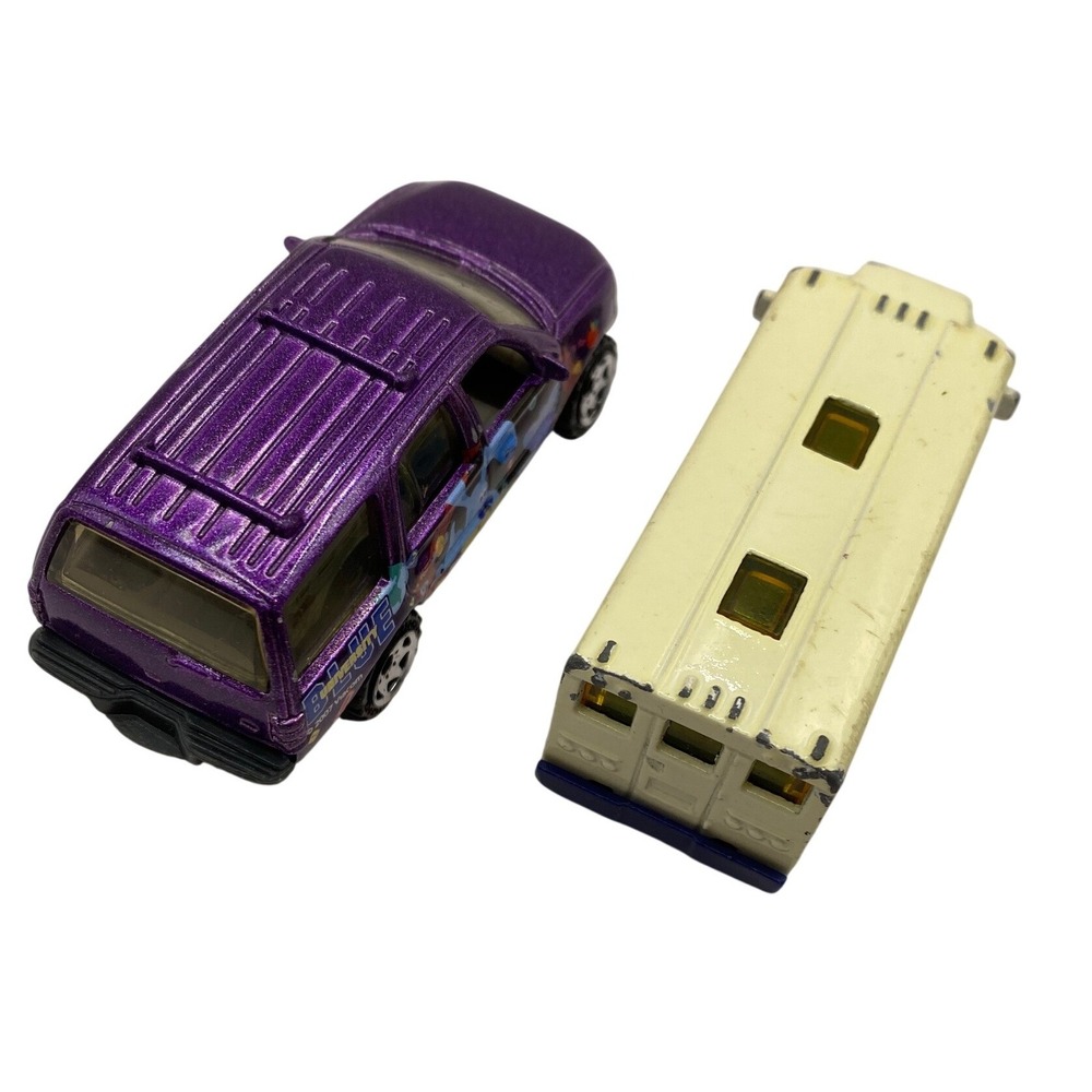 VTG Matchbox Blues Clues Diecast Car Lot Purple Ford Expedition White School Bus - Picture 5 of 12